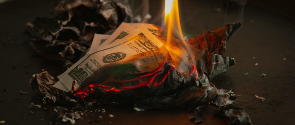 burning money